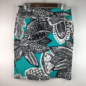 Chloe Madison  Leaves Print Lined Pencil Skirt Size 14. NEW